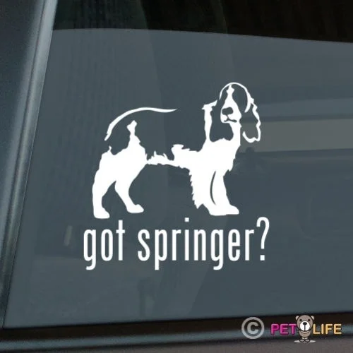 

For Got Springer Sticker Die Cut Vinyl - spaniel english Car decal