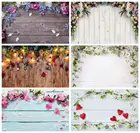 Виниловый фон для свадебной фотосъемки с изображением весенней деревянной доски цветов детских праздников дня рождения