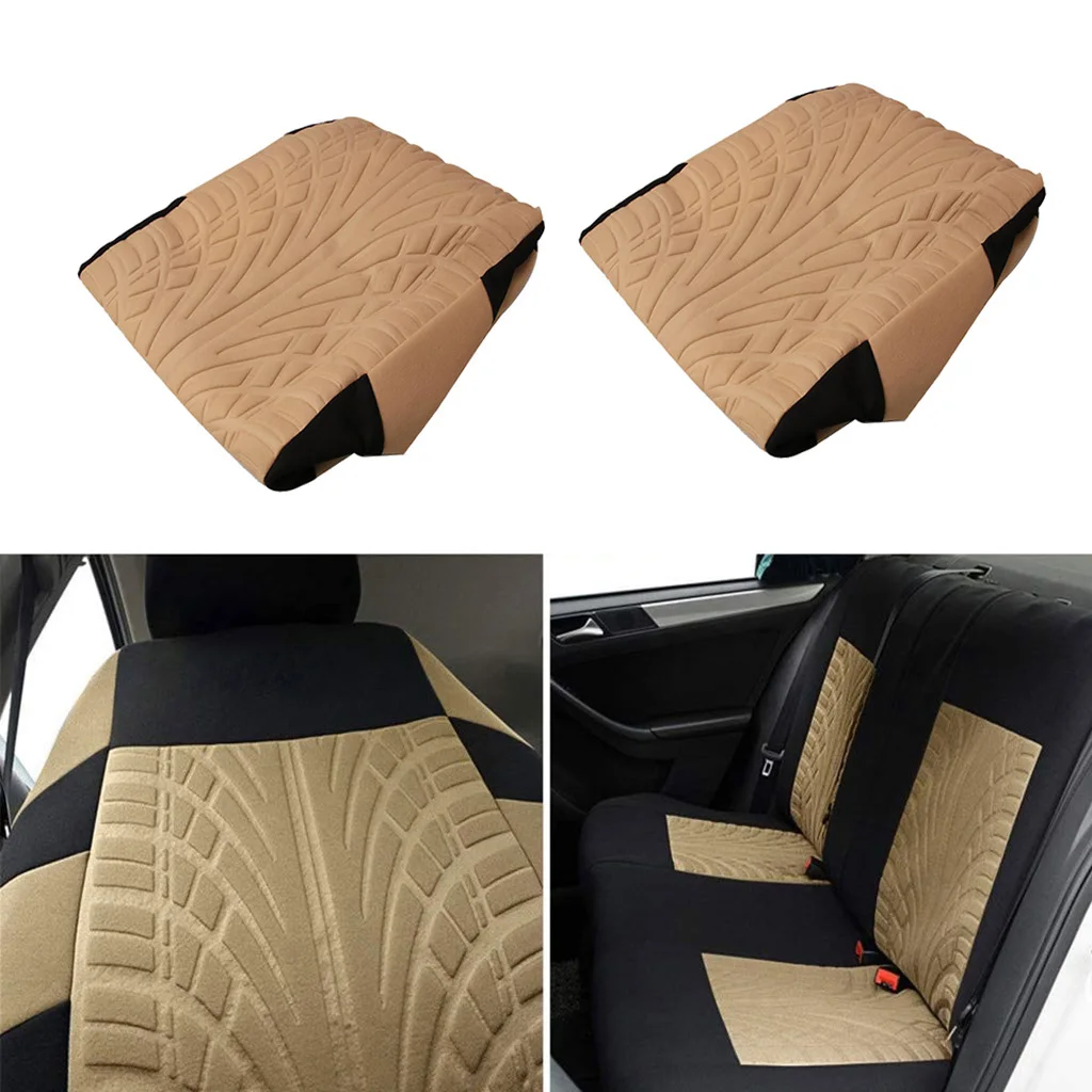 

4 Pieces Polyester Car Seat Cover Dustproof Auto Cushion Front and Back Seat Protector