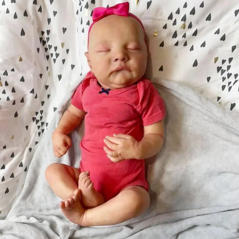 

18 дюймов Ограниченная серия Кукла реборн набор имитация телесного цвета популярный набор Реалистичная милая кукла закрытый глаз Высокое к...