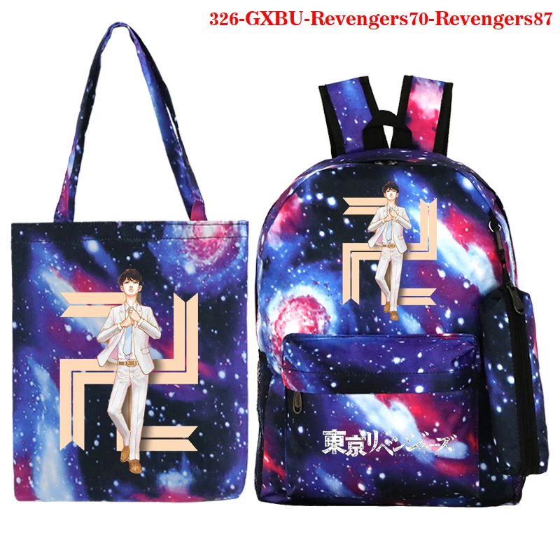 

tokyo revengers Backpack Large Capacity Bag Sets anime Student School Bag Boys/Girls Bags Kids canvas bag Print Backpacks