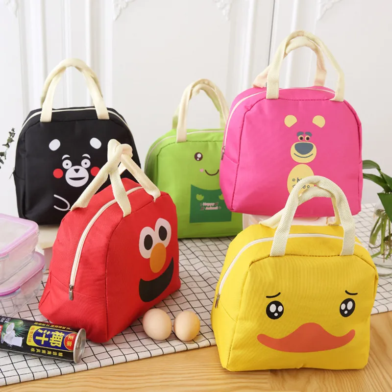 

Cartoon Canvas Lunch Bags Portable Insulated Thermal Cooler Bento Lunch Box Tote Picnic Storage Bag Pouch Drop Shipping
