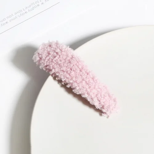 Light Purple Имитация мех ягненка BB клипсы корейские Ins милая плюшевая шпилька челка зажим, аксессуар для волос инструмент для укладки заколки резинки для волос - Цвет: Light Purple