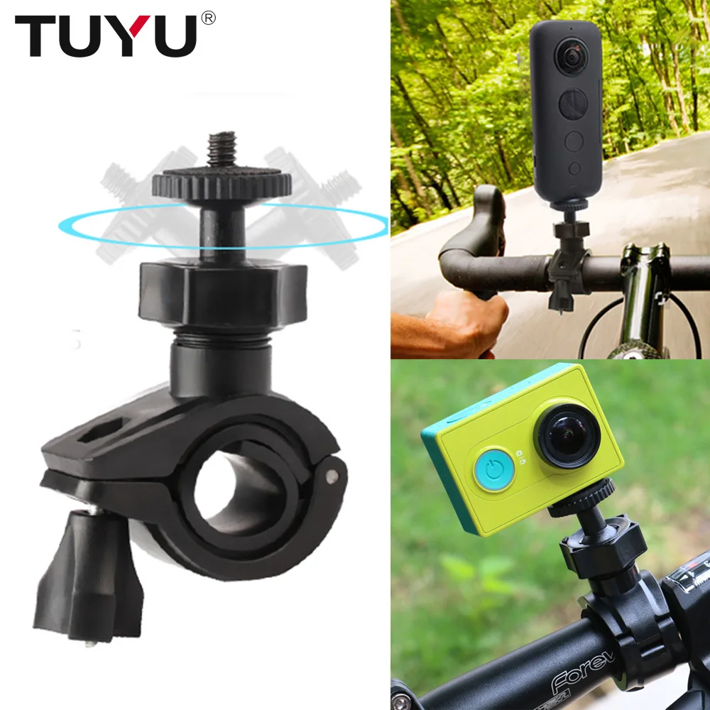 Зажимное крепление на руль TUYU круглой формы для Insta 360 One X GoPro Hero 8 7 6 5 Black Xiaomi Yi 4K Sjcam