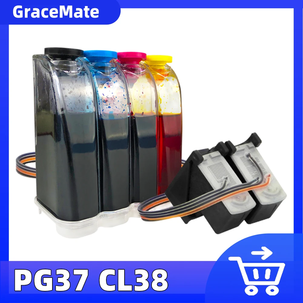 

CISS PG37 CL38 Compatible For Canon Ink Cartridge IP1800 IP1900 IP2500 IP2600 MP140 MP190 MP210 MP220 MP470 MX300 MX310