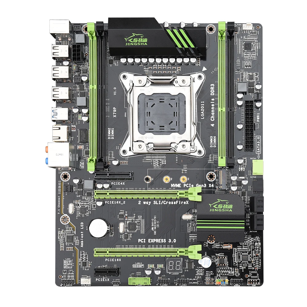 Комплект материнской платы X79P LGA 2011 CPU Xeon E5 2690 V2 4x8 ГБ = 32 Гб 1600 МГц DDR3 память ECC REG ATX