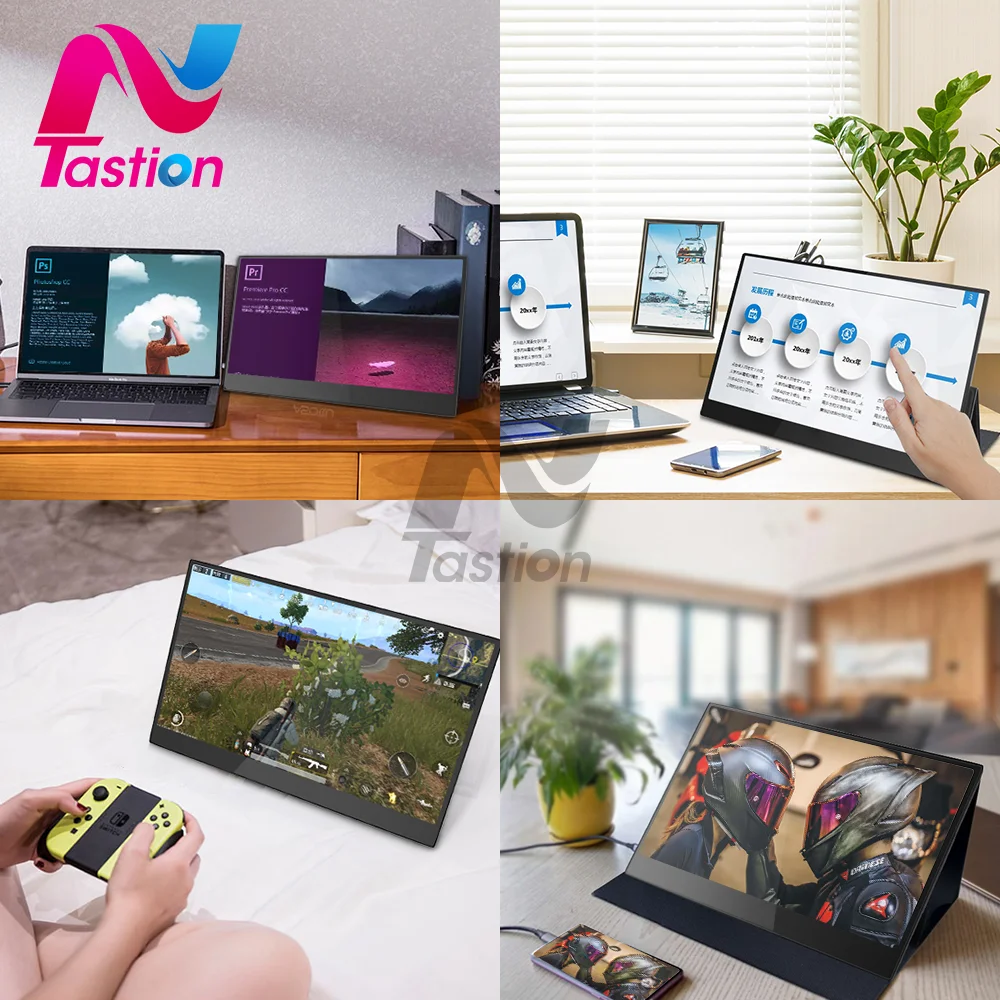 Lantastion 4k touch 15 6 ''портативный монитор для ноутбука компьютера телефона xbox switch ps3