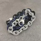 Модные Акриловые толстые плоские звенья, резиновые позолоченные браслеты-цепочки для женщин, браслет на запястье, модные ювелирные изделия знаменитостей