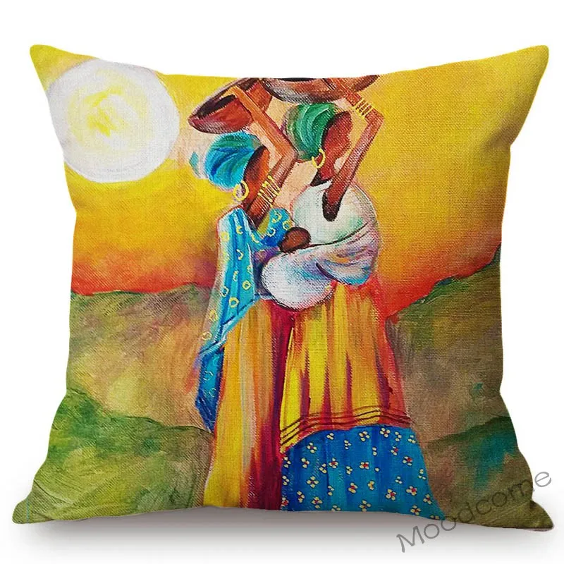 Танцевальная африканская Женская абстрактная картина маслом украшение для дома