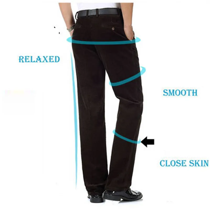 

2019 Corduroy pants mens loose middle-aged joggers men dad autumn winter male business casual pants corduroy big large plus size