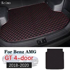 Кожаный коврик для багажника автомобиля GT 43 53 63, коврик для багажника Mercedes AMG GT 2018 2019 2020, коврик для багажника, задние подкладки для Benz