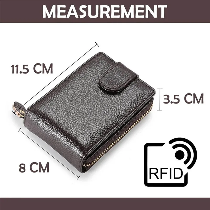 Натуральная кожа RFID блокирующий кошелек из воловьей кожи кредитный держатель