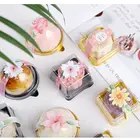 100 шт. квадратные PP коробка для лунных пряников упаковка для лунного пряника контейнер прозрачный лунный пряник Коробки выпечки упаковочная коробка для вечерние