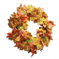 3045 cm thanksgiving wreath halloween wreath pumpkin berry maple leaf harvest day hanging door garden decorations