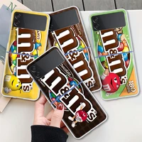 mms chocolate nutella bottle cell phone case for samsung galaxy z flip 3 5g casing zflip 6 7inch capa hard shell fundas