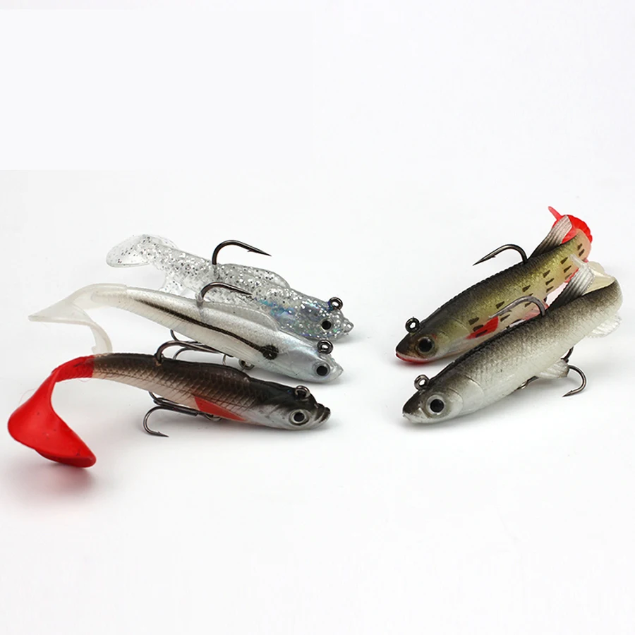 5pcs Soft Lure Kit Set 9-14g Wobblers Artificial Bait Silicone Sea Fishing Lures Bass Carp Lead Head Fish Jig Baits | Спорт и