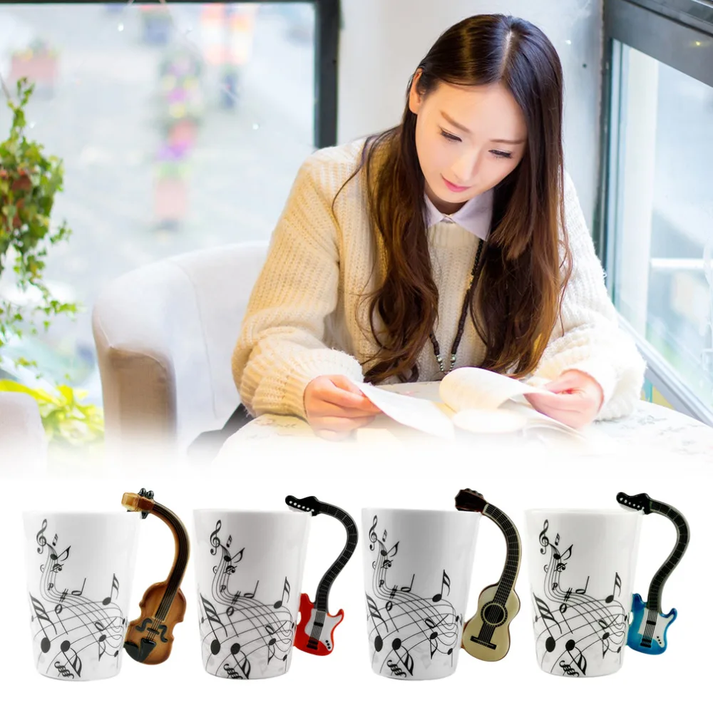 2018 Hot Sale Novelty Art Ceramic Mug Cup Musical Instrument Note Style Coffee Milk Christmas Gift Home Office Drinkware | Дом и сад