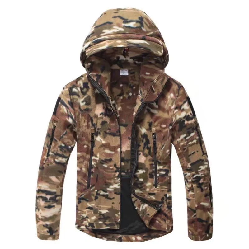 MultiCamo Мужская Военная Удобная Флисовая Куртка теплое пальто с несколькими
