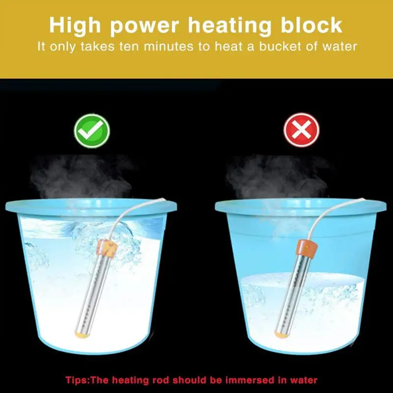 

High-power Bathtub Electric Hot Water Heating Rod Water Boiler Invasive Fast Heating Heater Durable And Reusable