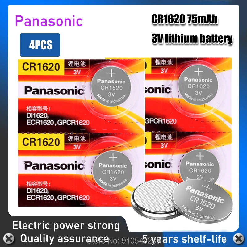 Оригинальные литиевые батареи PANASONIC CR1620 DL1620 ECR1620 CR 1620 3 в Кнопочная батарейка для