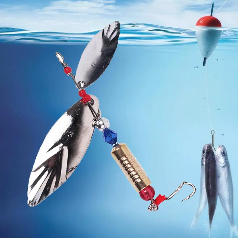 

10Pcs/Set 7g/9g Rotating Fishing Spinner Bright Surface Metal Fishing Sequins DIY Baits Lures Hook Spinnerbait for Outdoor