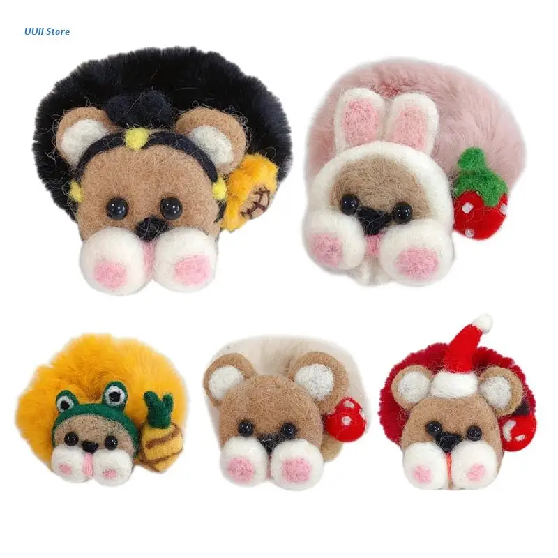 

Cute Animal Hair Rope Furry Elastic Hair Bands Lovely Colorful Ponytail Holder Durable Hair Bands Fruit Hair Ties