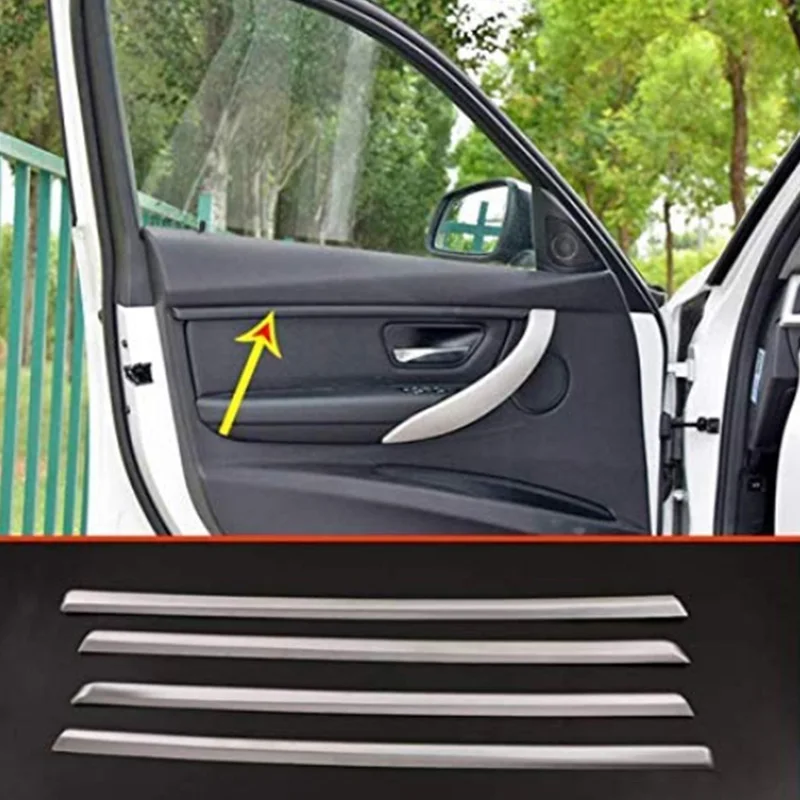 

Car Styling Door Panel Decoration Stickers Trim Doorknob Covers for BMW 3/4 Serises F30 F32 F34 2017-19 Interior Accessories