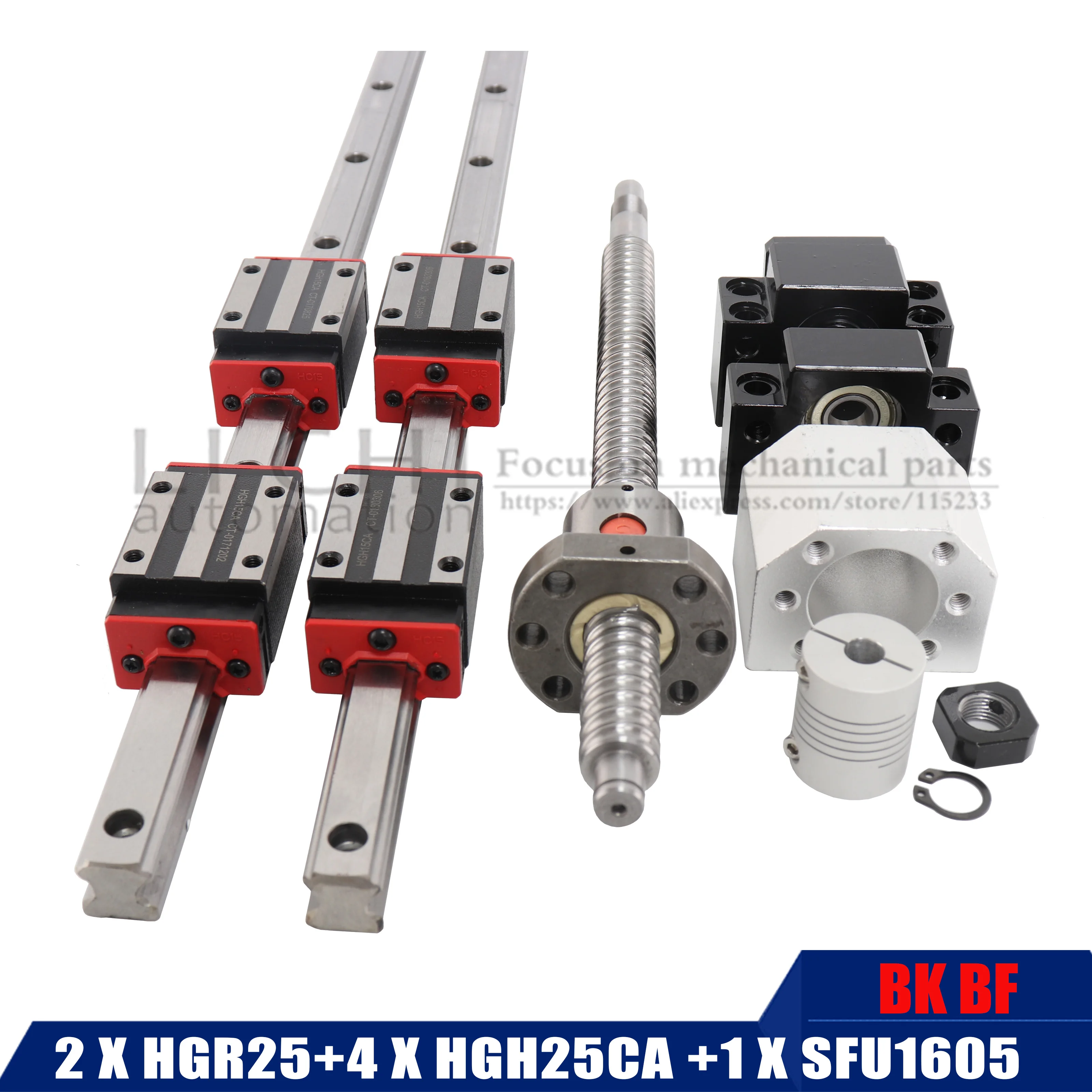 2 шт. HGR25 Любой Длина 11000мм 1150 мм + BKBF 1 набор SFU1605 4 HGH25CA /HGW25CC линейный направляющий