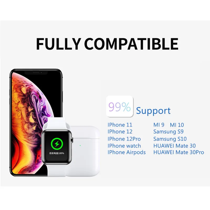 

2 in1 Magnetic 15W Wireless Charger For Magsafe iPhone 12 Pro 12Pro Max 12mini iWatch Airpods Dual Charging Fold Phone Holder