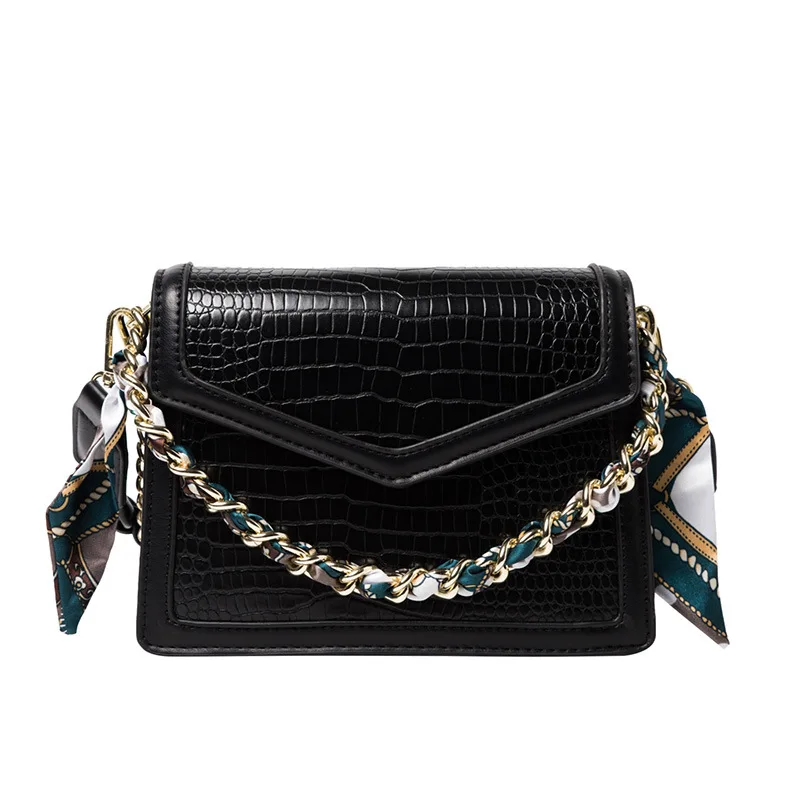 

Textured Crocodile Pattern Women's Bag New Chain Bag Fashion Casual Crossbody Small Square Bag