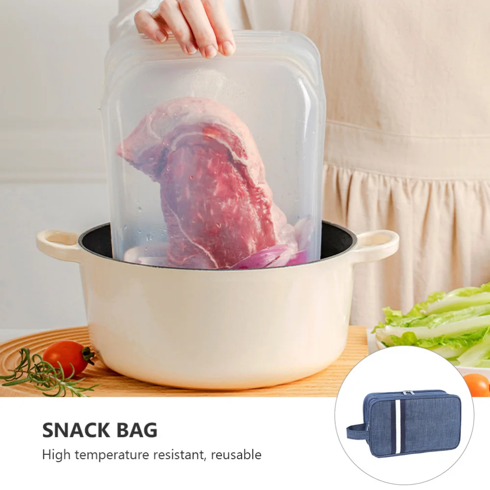 

1 Set 3Pcs Reusable Food Freezer Bags Fresh-keeping Self-sealing Bags (White)