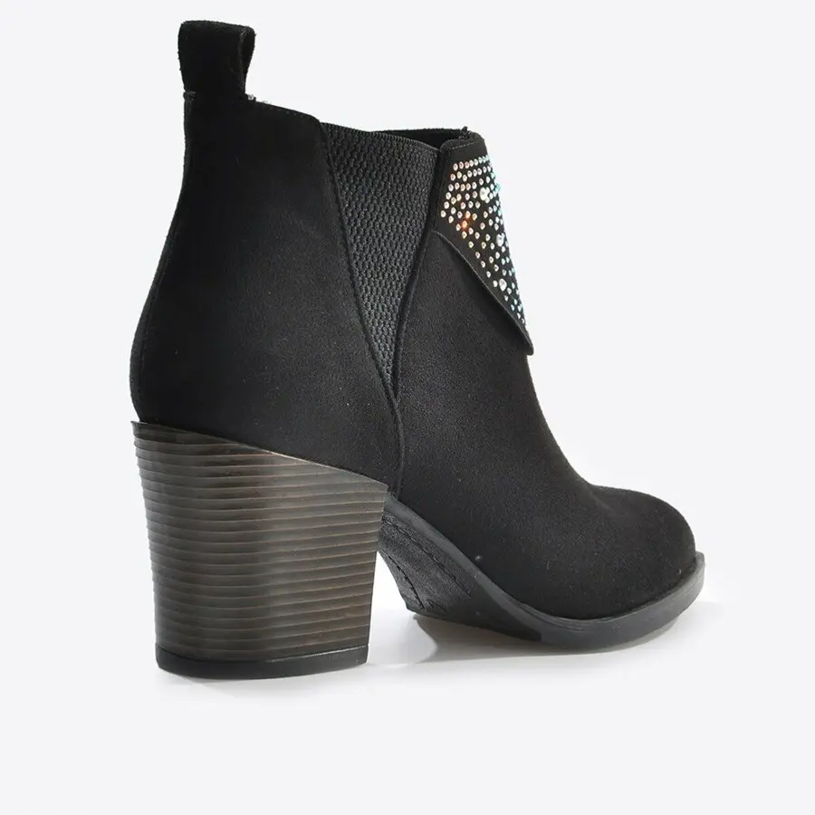 

Women Boots Mink Shoes Women Black Suede Boots Vzn20-029K