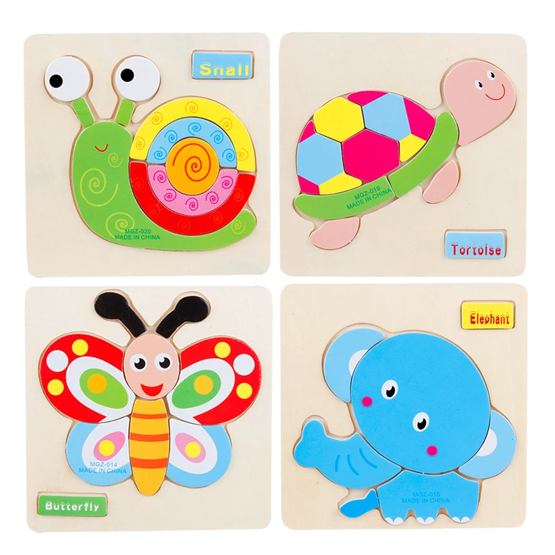 Деревянные Обучающие игрушки пазлы 3D деревянные для детей 3 лет детские игры