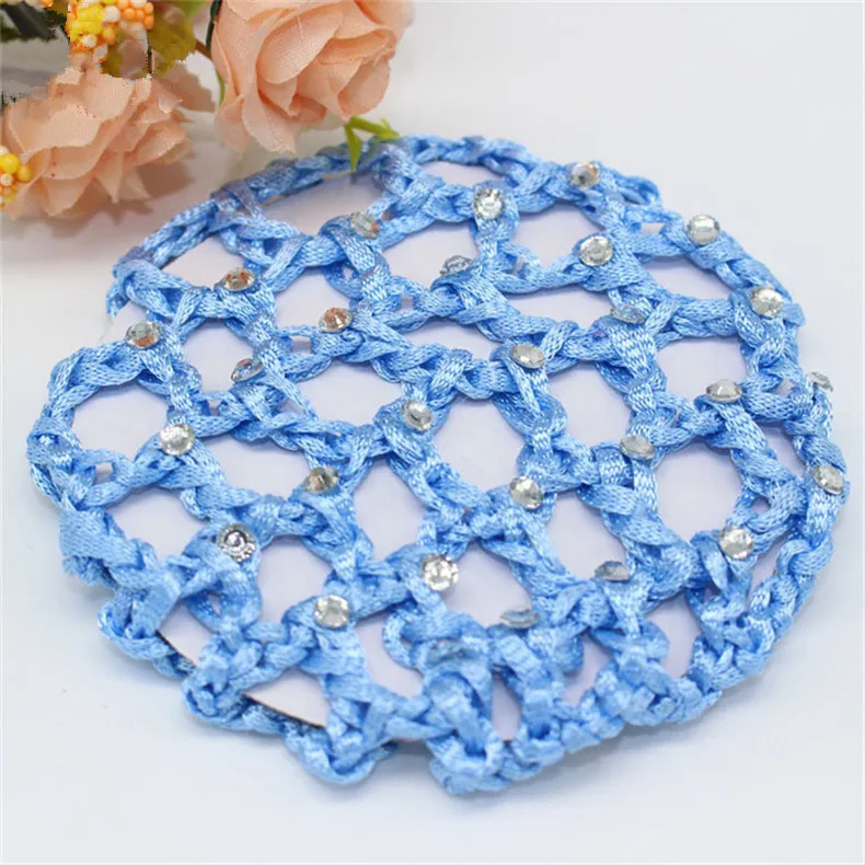 20 шт./лот оптовая продажа 10 см модная Женская сетка для волос с бриллиантами