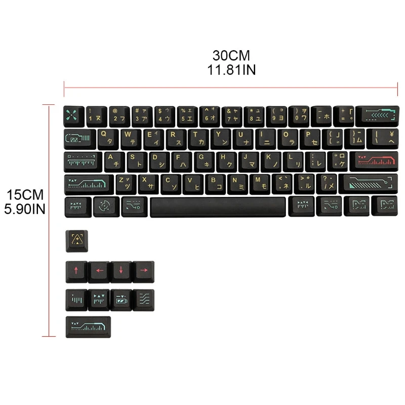 

27RA Keycaps PBT OEM Profile Standard Five-Sided Sublimation Process Keycap for GH60