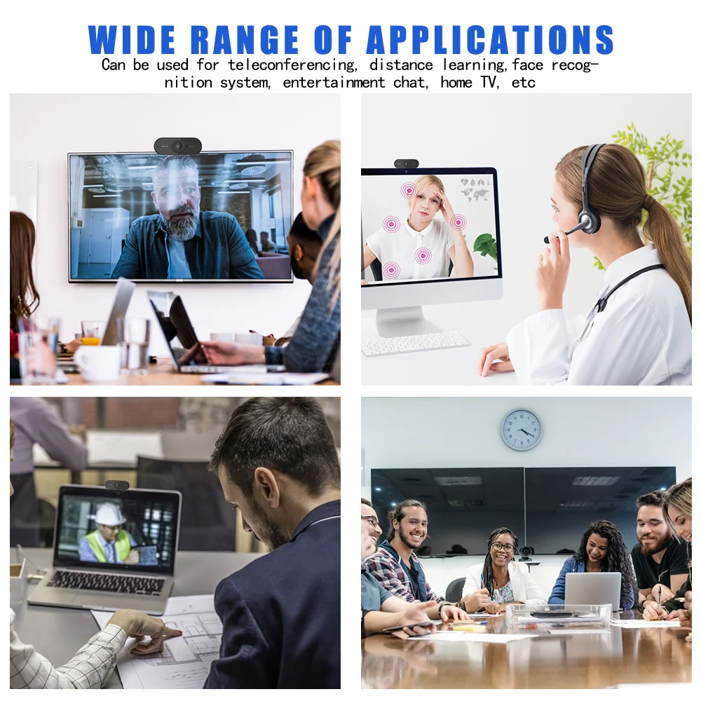 

Podofo Full HD 1080P Webcam USB Mini Computer Camera Built-in Microphone, Flexible Rotatable , for Laptops, Desktop and Gaming