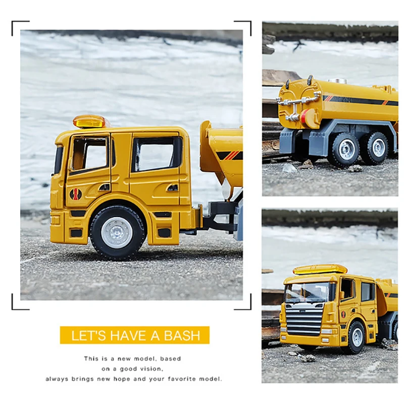 High Simulation Engineering Tanker Vehicles Model Children Car Toys Transporter Boy for Gift |