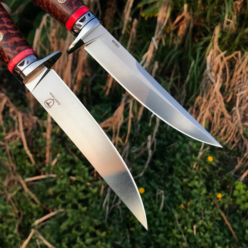 TURENZ M390 стальной рыболовный нож с фиксированным лезвием и футляром ручка из