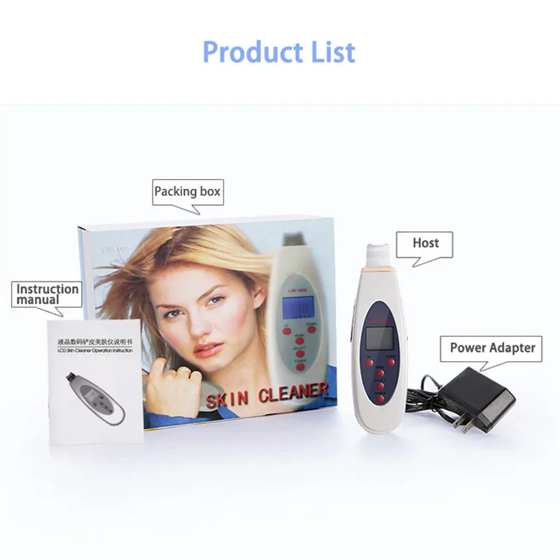 

Facial Ultrasonic Skin Scrubber Spatula Infusion Exfoliation Ultrasound Face Cleaning Peeling Pore Cleaner Blackhead Remover
