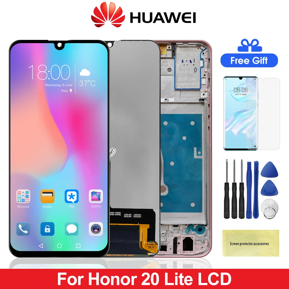 Оригинальный экран для Huawei честь 20 Lite ЖК дисплей с сенсорным экраном дигитайзер в