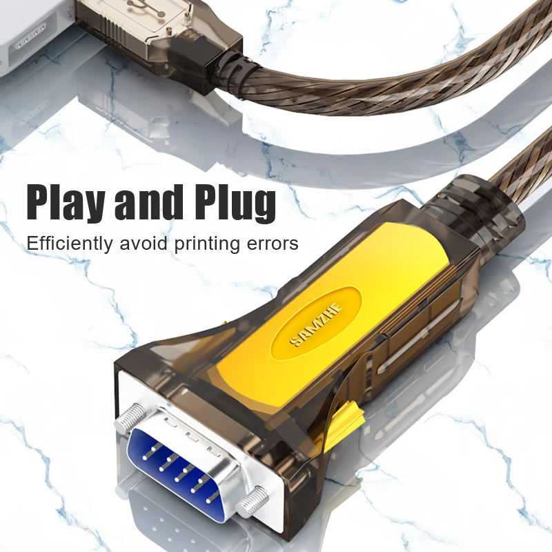Фото Кабель-переходник SAMZHE USB 2,0/RS-232 DB9 9pin, FTDI, длина 1,5 м, поддержка WIN10 №2