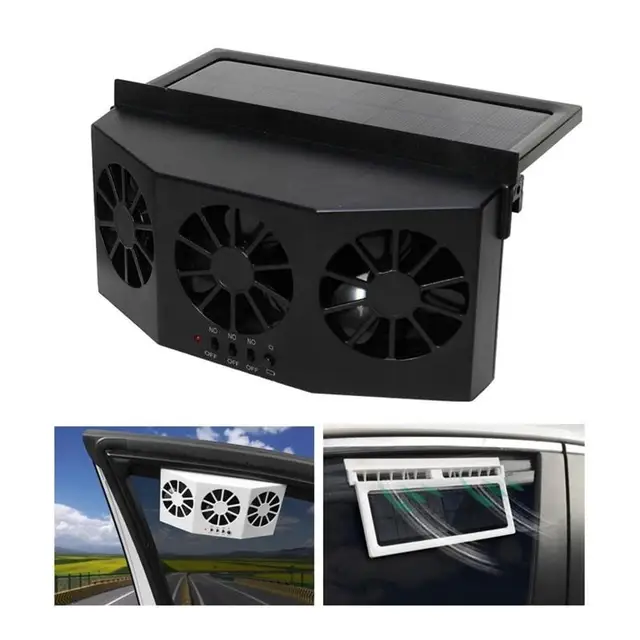 Solar Powered Car Exhaust Fan Auto Air Vent Cooler 4
