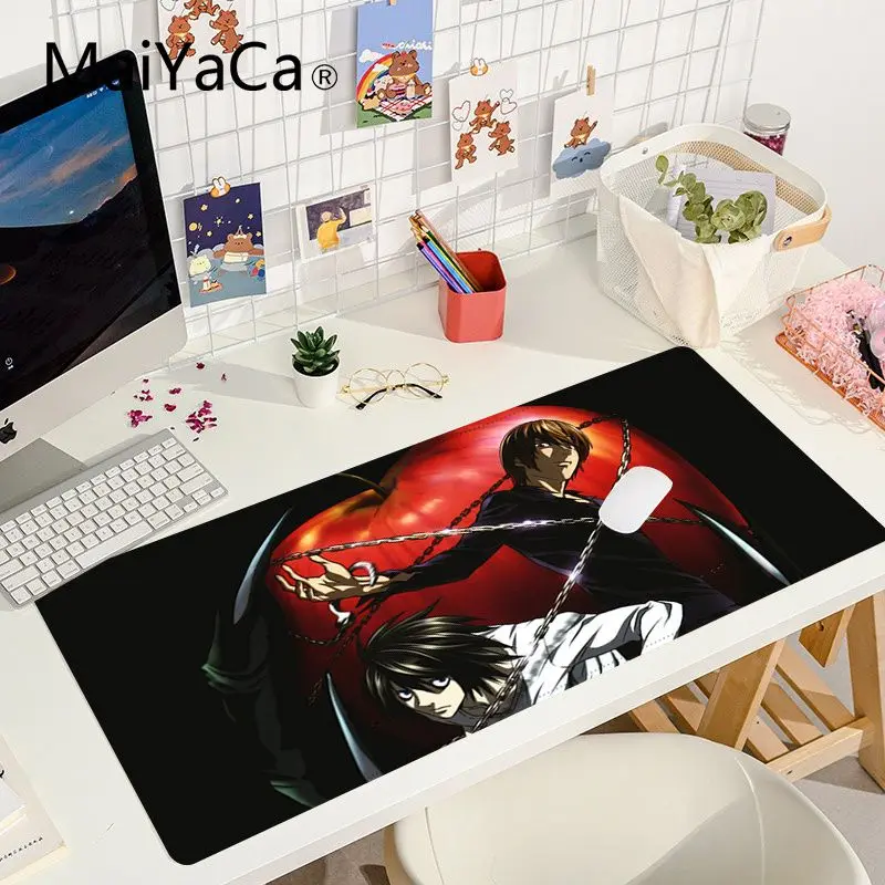 Геймерская скоростная мышь Death Note маленький резиновый коврик для мыши с большими