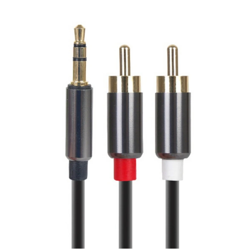 EDAL Аудио кабель 2RCA до 3 5 аудио автомобильный RCA мм разъем штекер AUX для усилителя