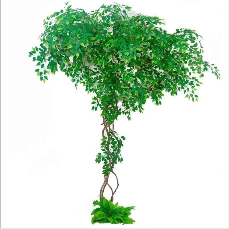 

Artificial plant Cherry tree Rattan Wedding landscaping Green plants False tree leafy Vine Interior Decoration