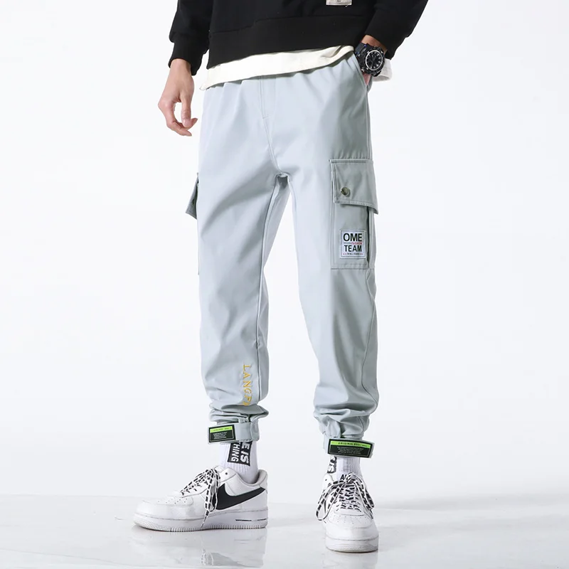 

Mens Hip Hop Clothing Black Cargo Ankle Lenght Pants 2021 Autumn New Trendy Street Sweatpants Men Casual Jogging Pants 5XL
