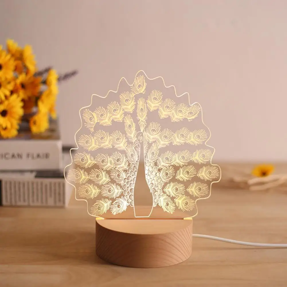 

SOLLED 3D Visual Night Desk Lamp Light Creative Seven Color Touch Charging Led Birthday Gift Table Lamp For Bedroom