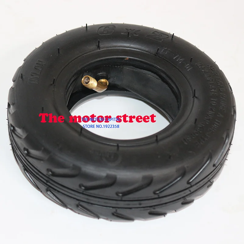 inner and outer tire Высокое качество 6X2tyre 6 дюймов самокат шины и внутренняя трубка набор электрический самокат колеса стул грузовик электрический самокат F0 пневматические 6*2 шины - Цвет: inner and outer tire