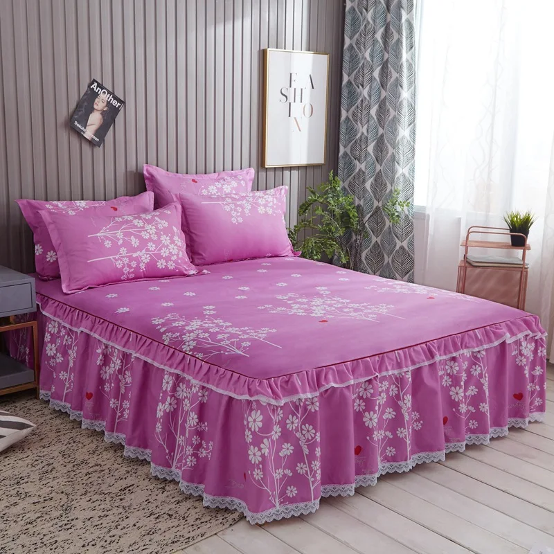 INS скандинавские Фламинго печать кровать юбка наволочка Студенческая простая