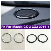 accessories dashboard front stereo speaker audio sound frame decoration ring cover trim fit for mazda cx 3 cx3 2016 2021 abs